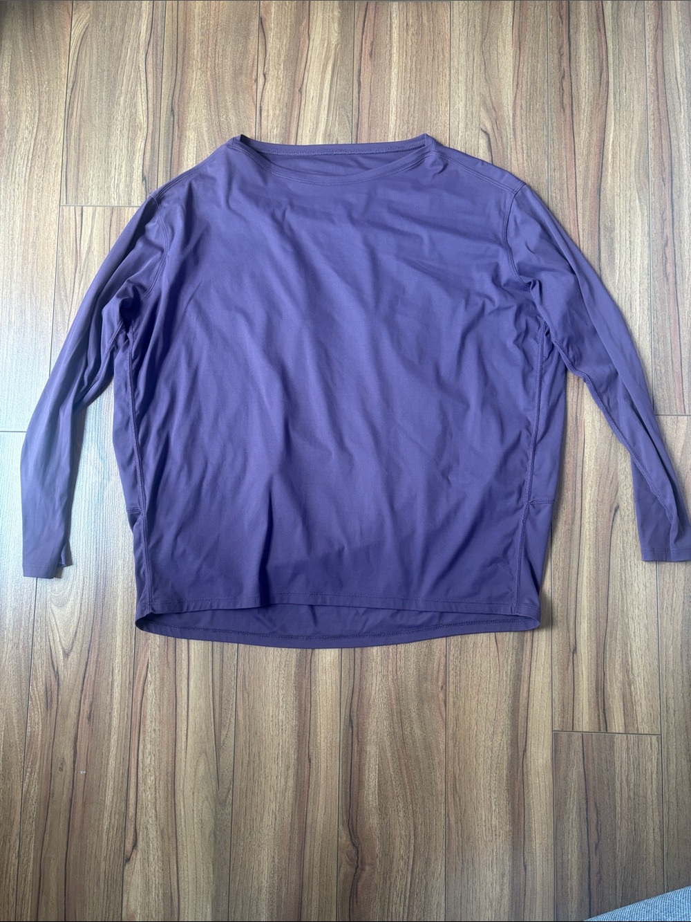 Bare Activewear Long Sleeve Top in Deep Purple